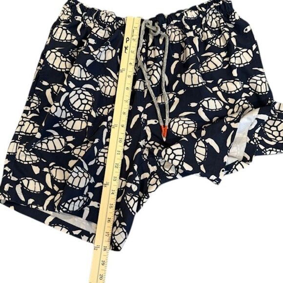 Rainforest Navy Blue and White Sea Turtle Swim Trunks Pockets Size Medium - Picture 12 of 13